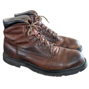 Vintage Red Wing Brown Leather Lace Up Boots - Size 14